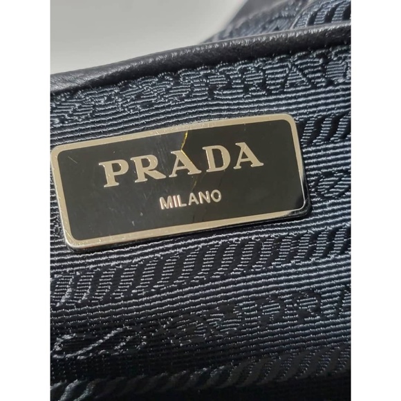Authentic Prada Tessuto Nylon Double Pocket Backpack Black main image 12